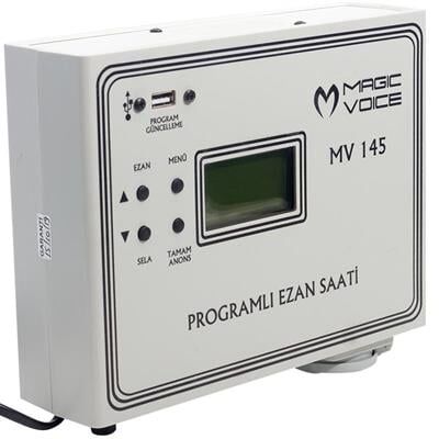 Magicvoice MV-145 3 Hocalı Programlı Duvar Tipi Ezan Saati