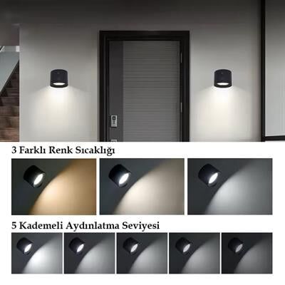 Ledx AL-SK-BD80A Çift Yönlü Kumandalı Duvar Aplik Çalışma Lambası 3000K-4000K-6500K