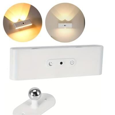 Ledx SK-BD188F Çift Yönlü Hareket Sensörlü Dekoratif Şarjlı Duvar Aplik 2 Mercekli 15 Smd Ledli 3000K-4000K-6500K