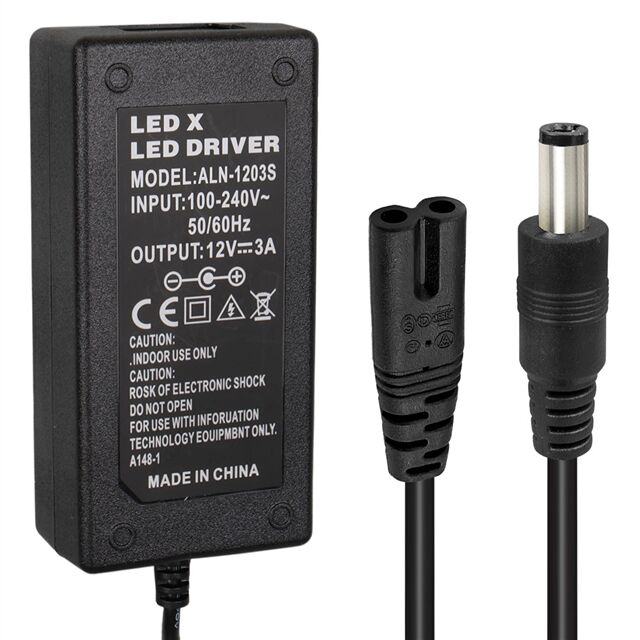 Powermaster PM-1980 12 Volt - 3 Amper - 36 Watt 5.5*2.5 Mm Uçlu Plastik Kasa Masaüstü Adaptör