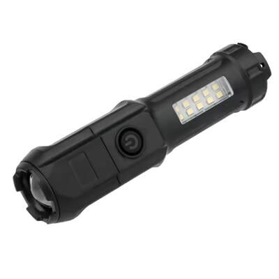 PowerMaster 109-B Zoomlu Flash Özellikli SMD ve Power LED’li Şarjlı Plastik Kasa El Feneri (Powerbank Özellikli)