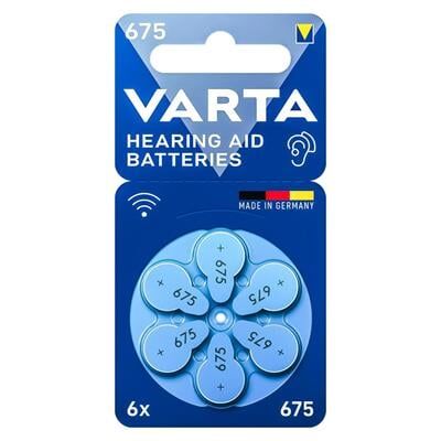 Varta 675 Numara Kulaklık İşitme Cihazı Pili (6'lı Paket)