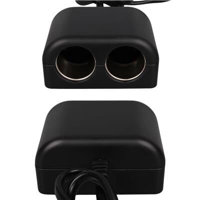 Olesson 1641 12-24V Tek USB Girişli 120W 80cm Kablolu Dijital Voltaj Ekranlı 2'li Araç Çakmak Çoklayıcı