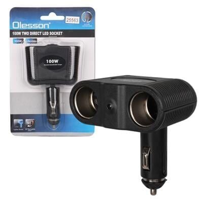 Olesson 1643 12-24V 100W 2'LI Araç Çakmak Çoklayıcı
