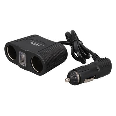 Olesson 1645 12-24V Tek USB Girişli 100W 70cm Kablolu 2'li Araç Çakmak Çoklayıcı