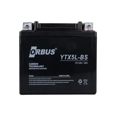 Orbus YTX5L-BS 12V 5A Motosiklet Aküsü (114 X 70 X 106 MM) (1.8Kg)
