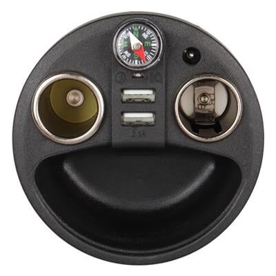 Olesson 1640 12-24V Çift USB Girişli 120W 80cm Kablolu Dijital Voltaj Ekranlı 2'li Araç Çakmak Çoklayıcı