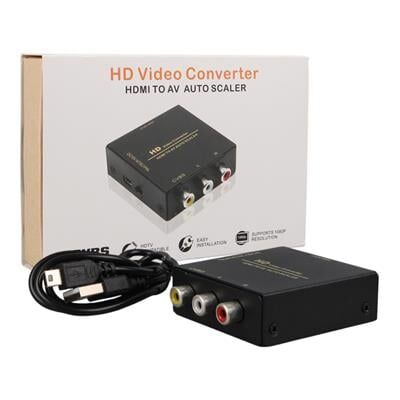 PowerMaster PM-33523 HDMI TO RCA AV NTSC/PAL Görüntü Dönüştürücü Çevirici Adaptör Metal Kasa