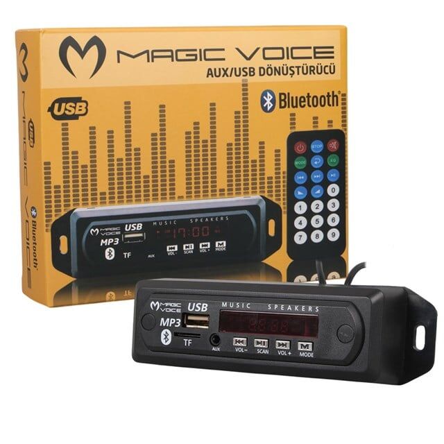 Magicvoice USB-400 Araba Çakmaklık Girişli Bluetooth/USB/TF/FM Destekli MP3 Çalar Modülü