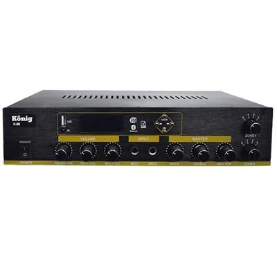 König K-90 2 Zonlu 100 Watt Usb-Bluetooth-2 Bölgeli 2 Mik. Giriş Trafolu Anfi