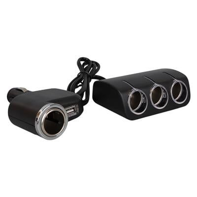 Olesson 1528 12-24V Tek USB Girişli 120W 80cm Kablolu 3'LÜ Araç Çakmak Çoklayıcı