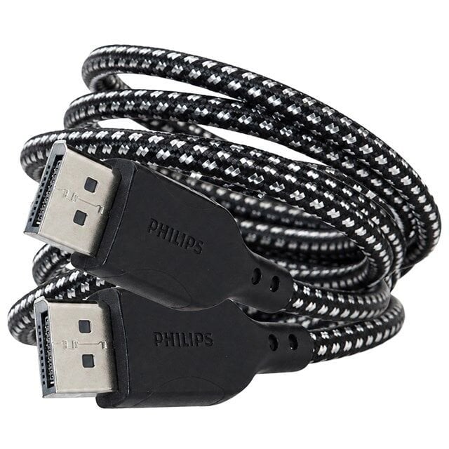 Philips SWR3139B/93 8K 60Hz DisplayPort 1.4 Kablo 2 Metre Örgülü Zırhlı Tasarım