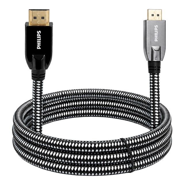Philips SWR3139W/93 2 Metre 8K 60Hz DisplayPort 1.4 Kablo Premium Örgülü Zırhlı