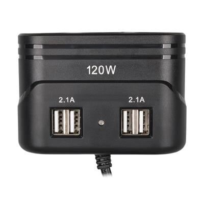 Olesson 1678 12-24V 4 USB Girişli 120W 80cm Kablolu 3'lü Araç Çakmak Çoklayıcı