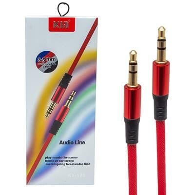 Powermaster Pm-3777 3.5 Mm Erkek/Erkek Kırmızı Stereo Aux Kablo