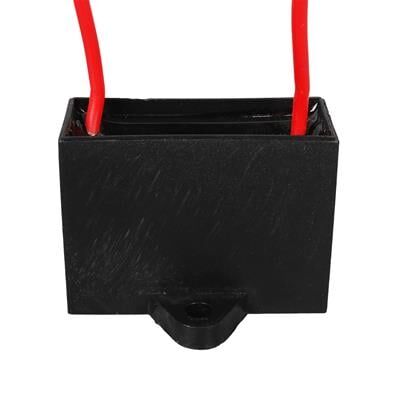 4UF 450VAC Siyah 10cm Kablolu Kare Tip Kutupsuz Kondansatör