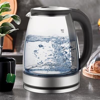 Crown CRW-7204 1500W 1.8 Litre Cam Hazneli Su Isıtıcı Mutfak Kettle
