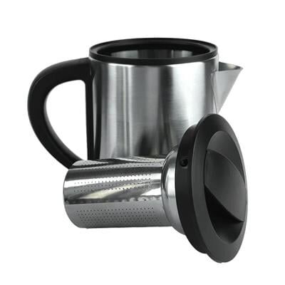 Crown CRW-2201 1800W 1.8 - 0.8 Litre Çelik Hazneli Çaycı Mutfak Kettle Demlikli Ve Süzgeçli Inox